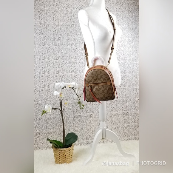 andi backpack in signature canvas